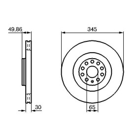 BOSCH Brzdový kotouč větraný Ø345mm 0 986 479 B87_thumb5