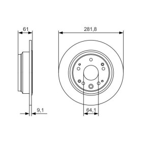 BOSCH Brzdový kotouč plný Ø281,8mm 0 986 479 A91_thumb5