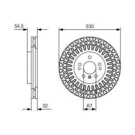 BOSCH Brzdový kotouč větraný Ø330mm 0 986 479 D08_thumb5