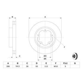 BOSCH Brzdový kotouč větraný Ø280mm 0 986 479 C09_thumb5