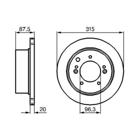 BOSCH Brzdový kotouč větraný Ø315mm 0 986 479 232_thumb5