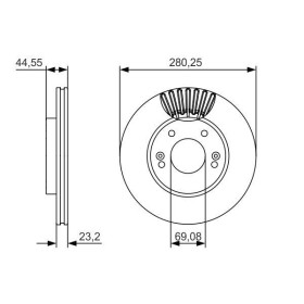 BOSCH Brzdový kotouč větraný Ø280mm 0 986 479 A12_thumb5