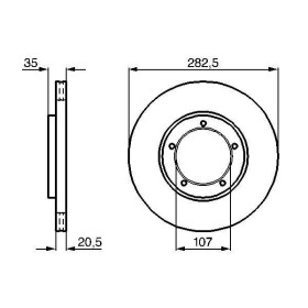 BOSCH Brzdový kotouč větraný Ø282,5mm 0 986 478 097_thumb5