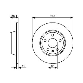 BOSCH Brzdový kotouč plný Ø286mm 0 986 479 465_thumb5