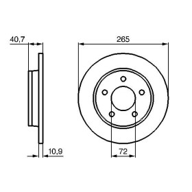 BOSCH Brzdový kotouč plný Ø265mm 0 986 479 C77_thumb5