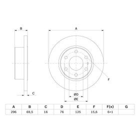 BOSCH Brzdový kotouč plný Ø296mm 0 986 479 638_thumb5