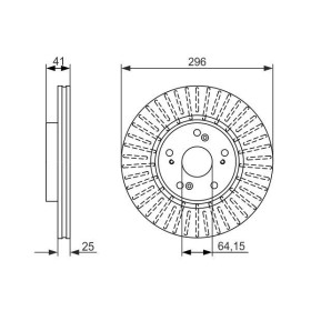 BOSCH Brzdový kotouč větraný Ø296mm 0 986 479 744_thumb5