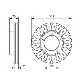 BOSCH Brzdový kotouč větraný Ø313mm 0 986 479 567_thumb5