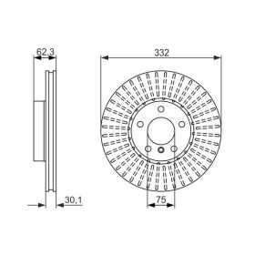 BOSCH Brzdový kotouč větraný Ø332mm 0 986 479 624_thumb5