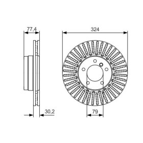 BOSCH Brzdový kotouč větraný Ø324mm 0 986 479 D39_thumb5