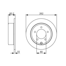 BOSCH Brzdový kotouč plný Ø262mm 0 986 479 A39_thumb5