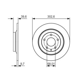 BOSCH Brzdový kotouč plný Ø303mm 0 986 479 C28_thumb5