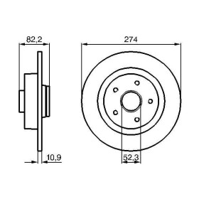 BOSCH Brzdový kotouč plný Ø274mm 0 986 478 744_thumb5