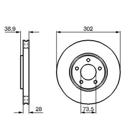 BOSCH Brzdový kotouč větraný Ø302mm 0 986 479 117_thumb5