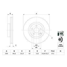 BOSCH Brzdový kotouč větraný Ø330mm 0 986 479 332_thumb5