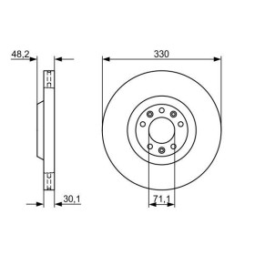 BOSCH Brzdový kotouč větraný Ø330mm 0 986 479 192_thumb5