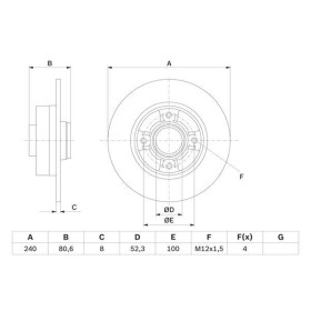 BOSCH Brzdový kotouč plný Ø240mm 0 986 479 007_thumb5