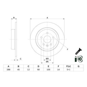 BOSCH Brzdový kotouč plný Ø288mm 0 986 479 D90_thumb5