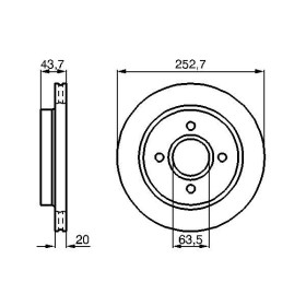 BOSCH Brzdový kotouč větraný Ø253mm 0 986 478 605_thumb5