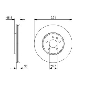 BOSCH Brzdový kotouč větraný Ø321mm 0 986 479 667_thumb5