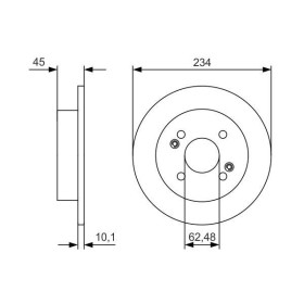 BOSCH Brzdový kotouč plný Ø234mm 0 986 479 D02_thumb5