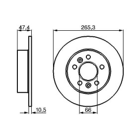 BOSCH Brzdový kotouč plný Ø264.8mm 0 986 478 305_thumb5