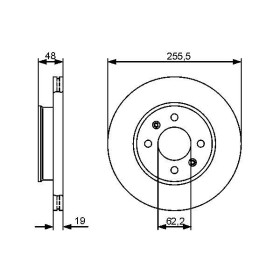 BOSCH Brzdový kotouč větraný Ø255,5mm 0 986 479 459_thumb5