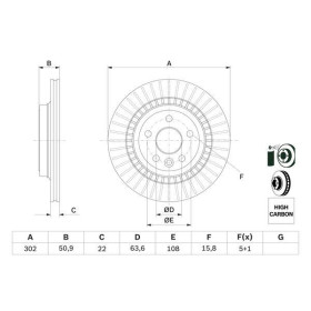 BOSCH Brzdový kotouč větraný Ø302mm 0 986 479 713_thumb5