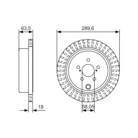 BOSCH Brzdový kotouč větraný Ø289,6mm 0 986 479 A83_thumb5