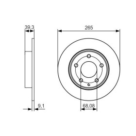 BOSCH Brzdový kotouč plný Ø265mm 0 986 479 C26_thumb5