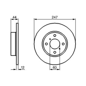 BOSCH Brzdový kotouč plný Ø246,7mm 0 986 479 B45_thumb5