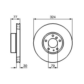 BOSCH Brzdový kotouč větraný Ø323,8mm 0 986 479 116_thumb5