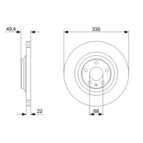 BOSCH Brzdový kotouč větraný Ø330mm 0 986 479 C64_thumb5