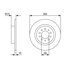 BOSCH Brzdový kotouč plný Ø264mm 0 986 479 C98_thumb5