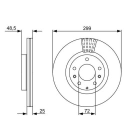 BOSCH Brzdový kotouč větraný Ø299mm 0 986 479 C74_thumb5