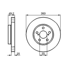 BOSCH Brzdový kotouč větraný Ø260mm 0 986 478 451_thumb5