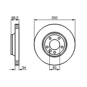 BOSCH Brzdový kotouč větraný Ø350mm 0 986 479 251_thumb5