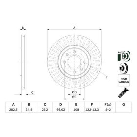 BOSCH Brzdový kotouč větraný Ø283mm 0 986 479 E67_thumb5