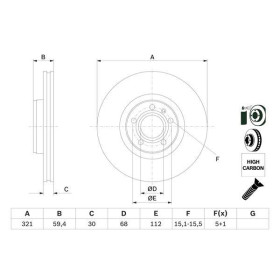 BOSCH Brzdový kotouč větraný Ø321mm 0 986 479 300_thumb5