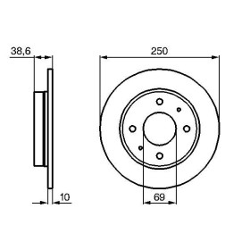 BOSCH Brzdový kotouč plný Ø250mm 0 986 479 236_thumb5