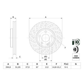 BOSCH Brzdový kotouč dírovaný Ø295mm 0 986 479 A02_thumb5