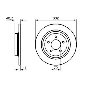 BOSCH Brzdový kotouč plný Ø302mm 0 986 479 C69_thumb5