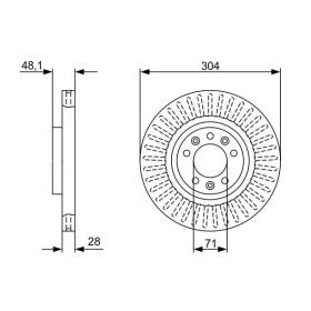 BOSCH Brzdový kotouč větraný Ø304mm 0 986 479 A89_thumb5