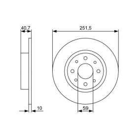 BOSCH Brzdový kotouč plný Ø251mm 0 986 479 C83_thumb5