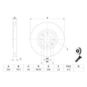 BOSCH Brzdový kotouč větraný Ø302mm 0 986 479 288_thumb5