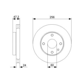 BOSCH Brzdový kotouč větraný Ø256mm 0 986 479 C01_thumb5