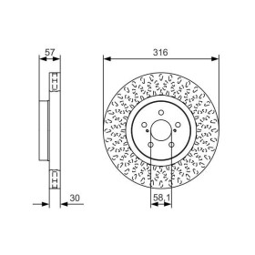 BOSCH Brzdový kotouč větraný Ø315,8mm 0 986 479 A81_thumb5