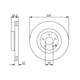 BOSCH Brzdový kotouč dírovaný Ø330mm 0 986 479 415_thumb5