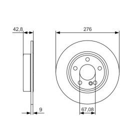 BOSCH Brzdový kotouč plný Ø276mm 0 986 479 A03_thumb5