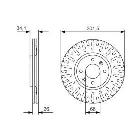 BOSCH Brzdový kotouč větraný Ø301,5mm 0 986 479 D36_thumb5